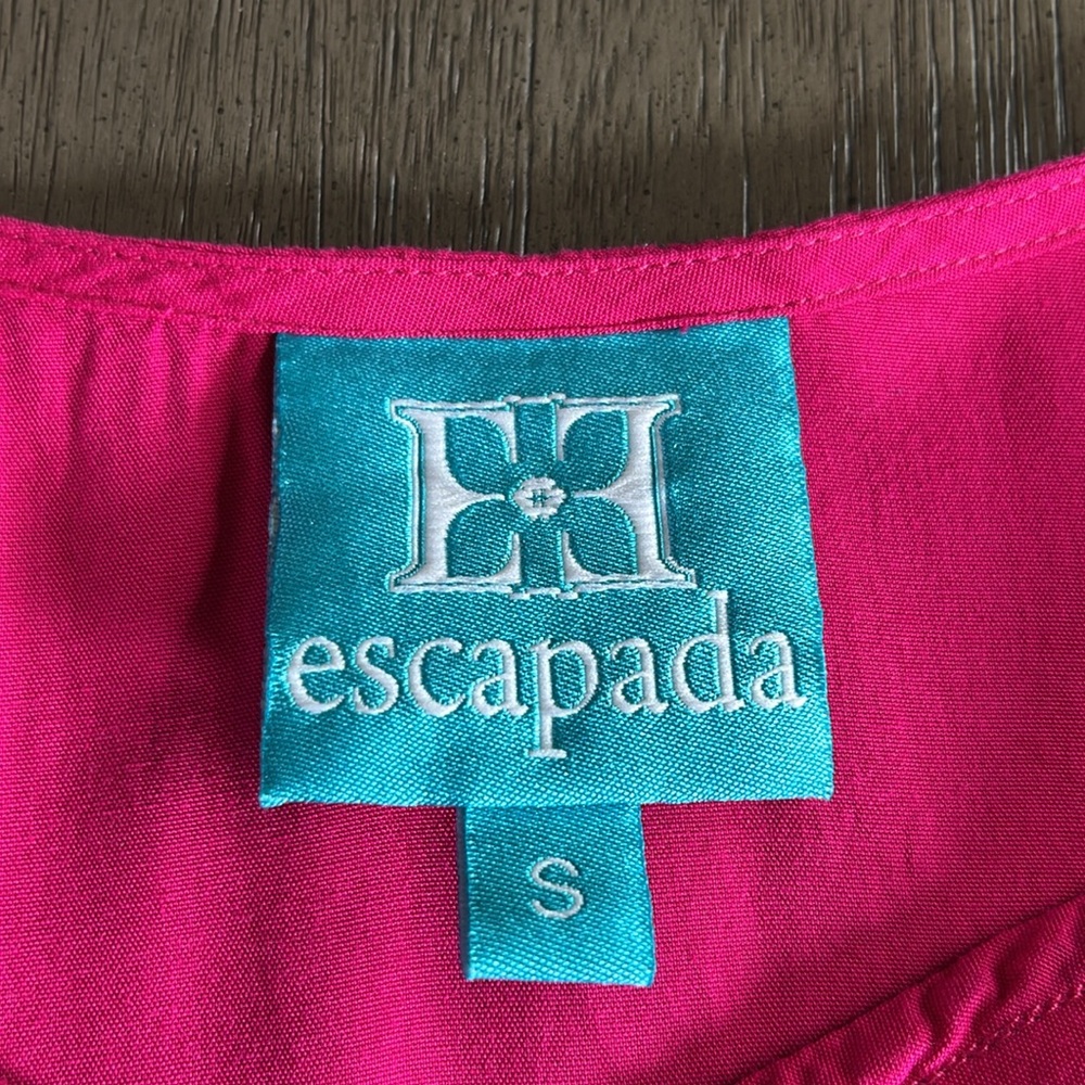 Hot Pink lightweight Tunic cover up Mini Dress S | resortwear tropical vacation - Picture 11 of 13